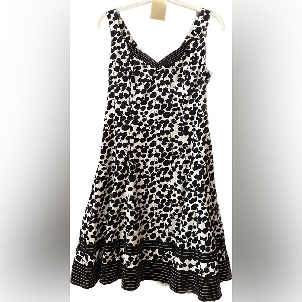 Black and White fit and flare dress